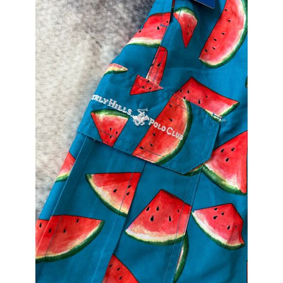 Beverly Hills Polo Club Mens Swim Lined Watermelon Citrus Shorts Size Large - Picture 3 of 10